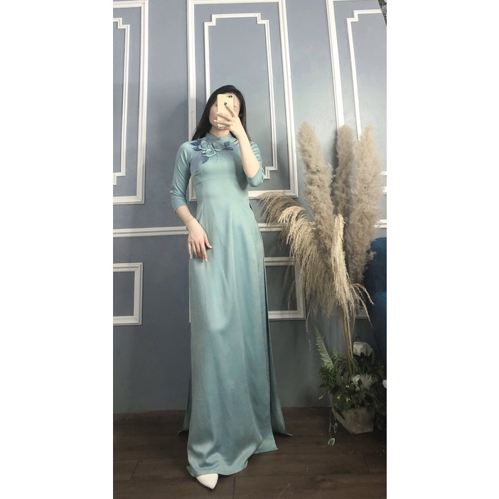 ÁO DÀI XANH MINT KÈM QUẦN