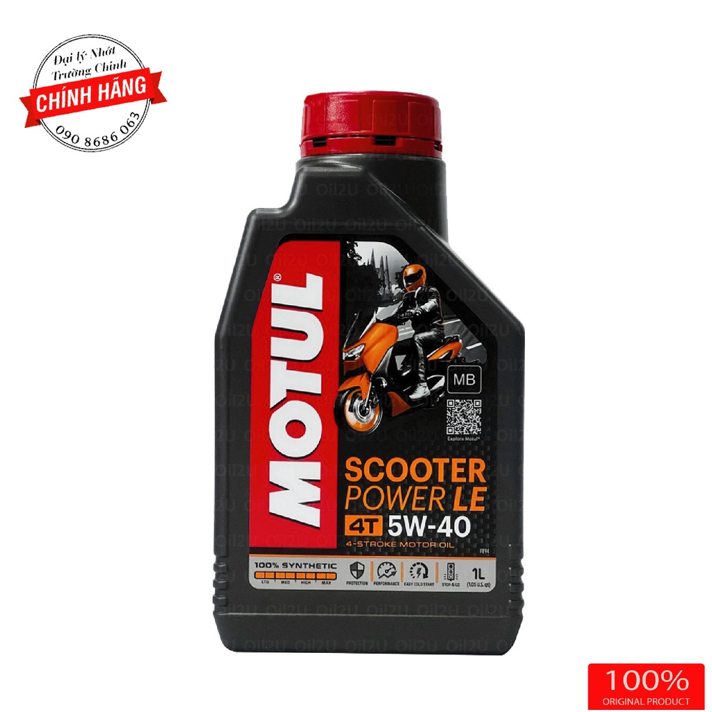 Combo nhớt Motul Scooter Power le 5W40 + Hộp số Motul 120ML