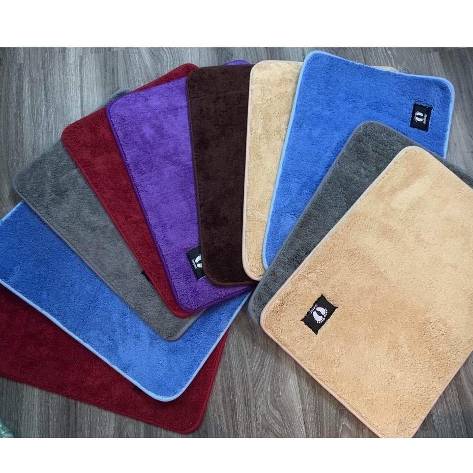 Thảm Lau Chân / Thảm Trải Sàn Chất Liệu Len, Nỉ Mịn, Sợi Cotton Siêu Thấm Hút, Chống Trơn Trượt