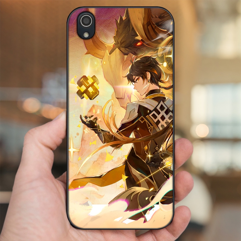 Ốp lưng Vivo Y91c viền đen in hình Zhongli Genshin Impact