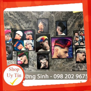[RẺ VÔ ĐỊCH] -  BỘ 11 TRANH SALON TÓC NAM (BARBER) SIÊU ĐẸP IN DECAL THEO YÊU CẦU