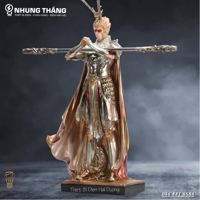 Tượng Tôn Ngộ Không - Tề Thiên Đại Thánh PT-30 - Decor Trang Trí Căn Phòng -Cao 38cm-Đem Lại Sự May Mắn ,Tài Lộc,Bình An
