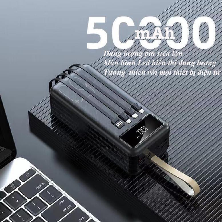 Sạc dự phòng 50000mah Sạc nhanh màn hình led dung lượng siêu lớn QT