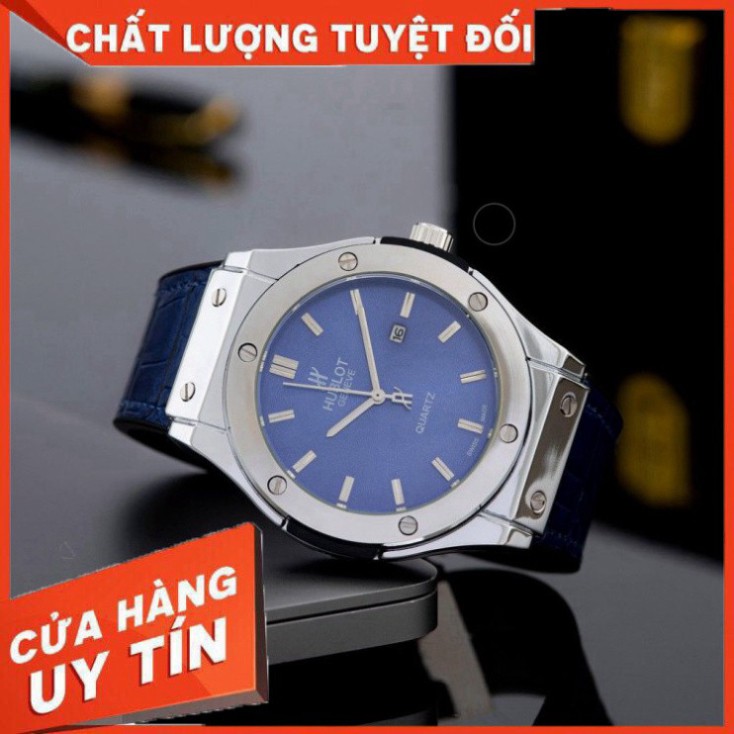 (Hublot.viền trơn)  [Hàng đẹp] Đồng hồ nam Hublot - Bản classic máy pin - Fullbox tặng vòng tay | BigBuy360 - bigbuy360.vn