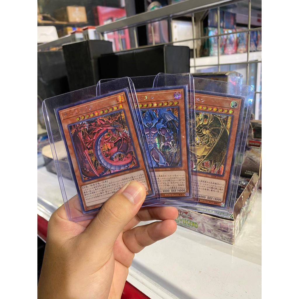 Lá bài thẻ bài Yugioh Combo Vị Thần Uria Hamon Raviel - Secret Rare - Tặng bọc bài nhựa bảo quản