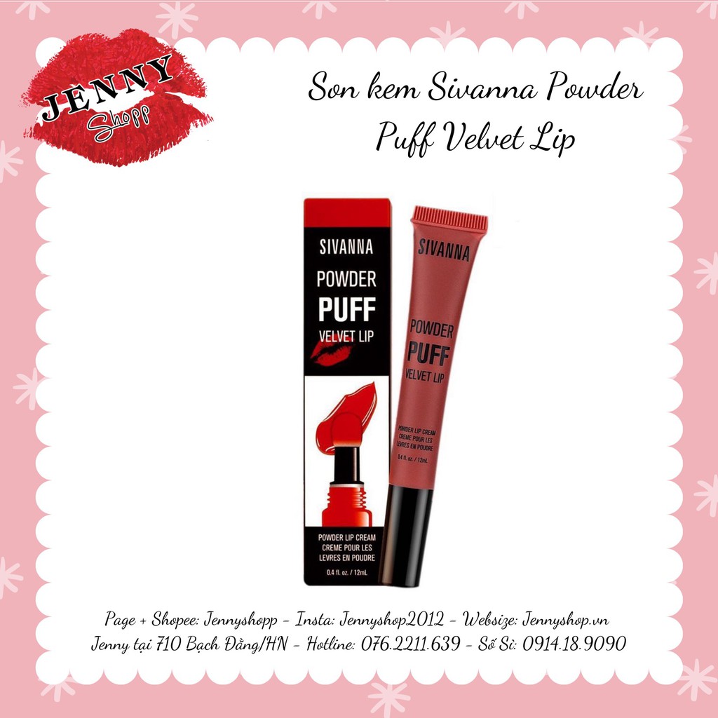 SON KEM LÌ SIVANNA COLORS SOFT PUFF VELVET LIP