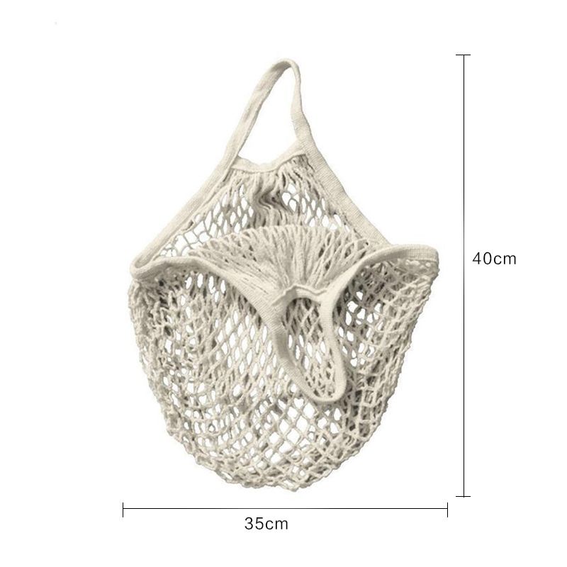 Túi lưới mua sắm 100% cotton có thể gấp gọn tiện dụng