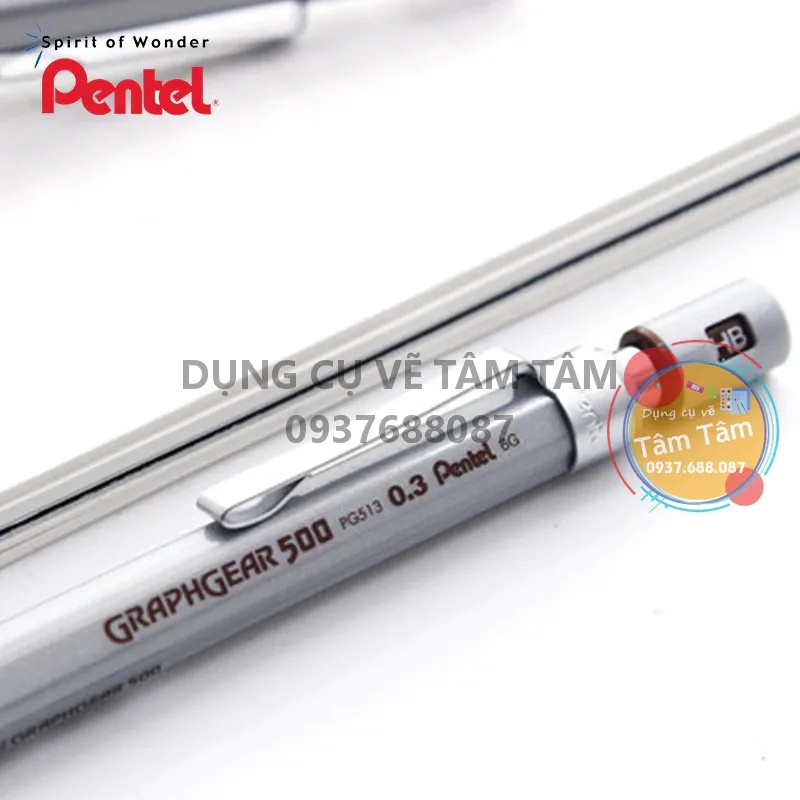 [ TÂM TÂM ]-[DC Vẽ Tâm Tâm]Bút Chì Bấm Kỹ Thuật Pentel Graphgear cao cấp (chọn đầu ngòi dùm shop)