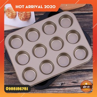 Khuôn cupcake chống dính nướng bánh CHẤT LƯỢNG CAO (Vàng) - Dụng cụ làm bánh [HÀNG MỚI VỀ]