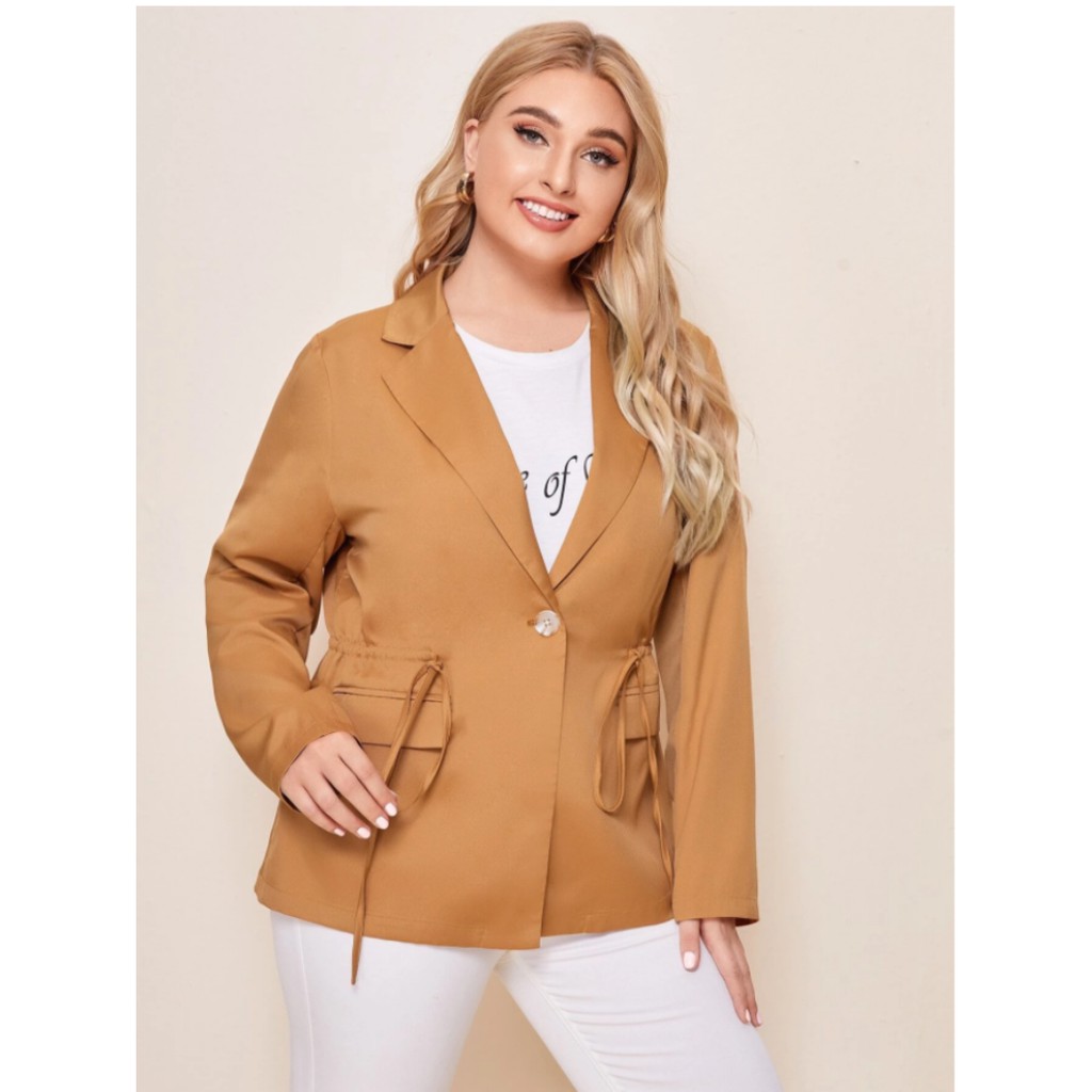 [BIGSIZE] ÁO KHOÁC VEST BLAZER MÀU VÀNG TRƠN THANH LỊCH 70-110KG - AK97 | BigBuy360 - bigbuy360.vn