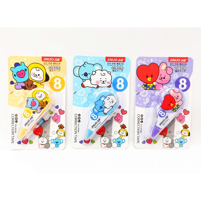 bút xoá băng bangtan army BX11 vịt thỏ gấu trúc bút cute dễ thương