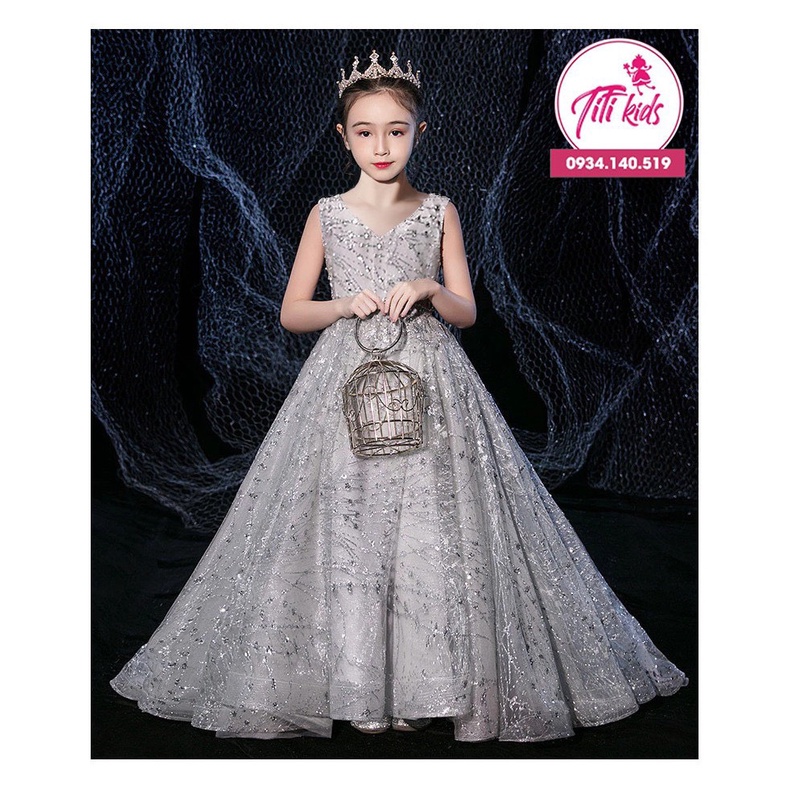 Đầm Váy Công Chúa Bé Gái Dài Không Tay Thời Trang CC146