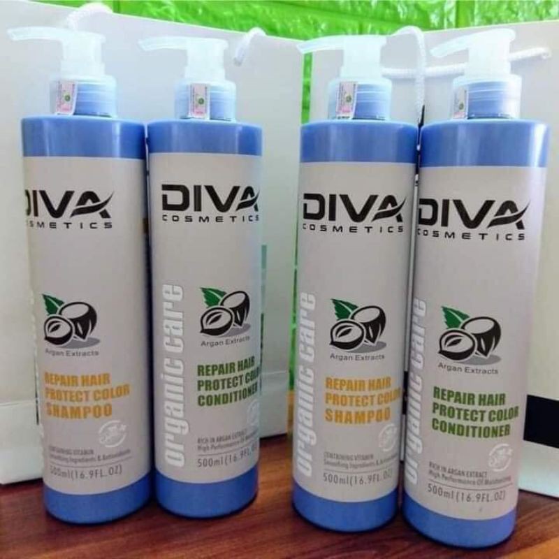 [Chính Hãng] ✅[ Diva-Chính Hãng ] Dầu Gội-Dầu Xả Diva Xanh 750M x2LPhục Hồi Và Giữ Màu Nhuộm Mẫu Mới .