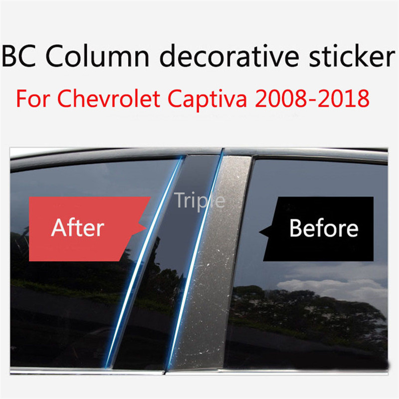 Set 6 viền khung cửa xe hơi Chevrolet Captiva 2008-2018