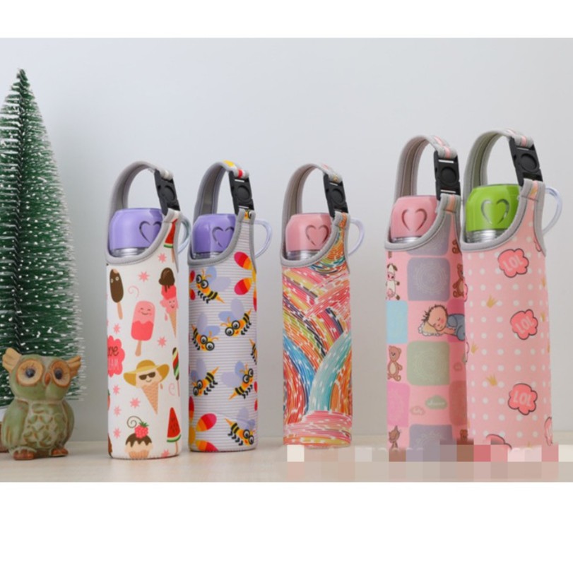 Túi đựng bình giữ nhiệt 400ml đến 550ml giá rẻ, chất liệu vải xốp cao cấp bền bỉ tiện lợi