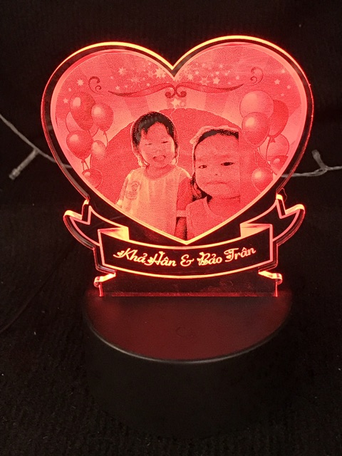 Khung Đèn Ngủ Led 3D, Khung trang trí ~hình ảnh theo yêu cầu -mã TIMTRON ( không kèm đế )