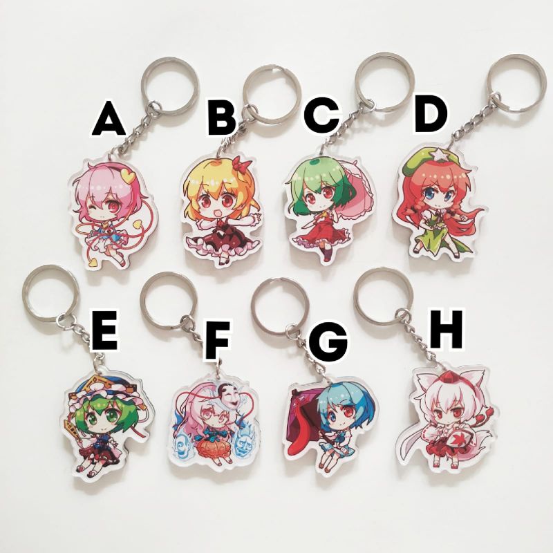 Móc Khóa Nhựa Acrylic Hình Touhou Project 3 Game Merchandise