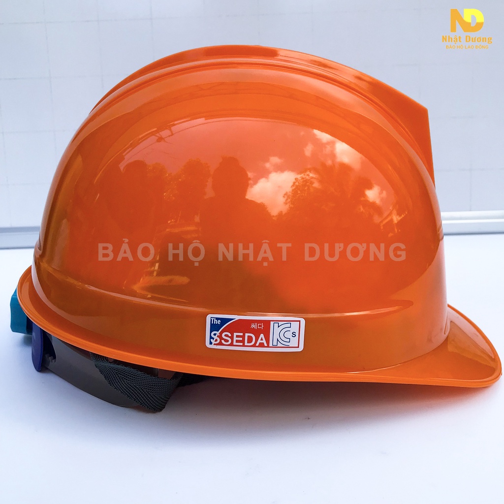Mũ bảo hộ lao động khóa vặn màu cam HPS1, Nón bảo hộ lao động lót xốp Nhật Dương