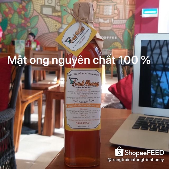 Mật ong nguyên chất cây cỏ lào rất tốt 1000ml