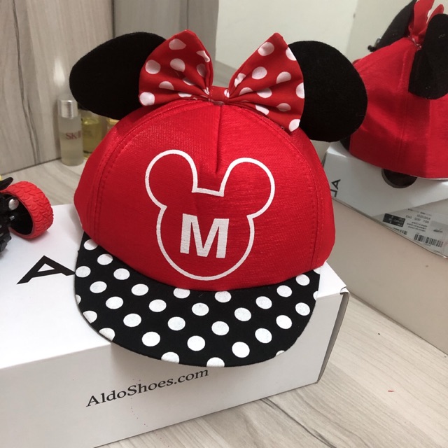 Nón bé gái Mickey xinh xắn 1-3y