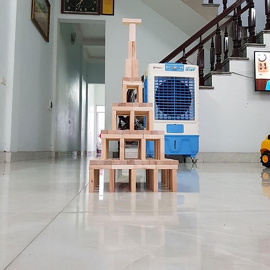 2KG Thanh gỗ Loại To Domino Montessori Rèn Luyện Trí Thông Minh Cho Trẻ