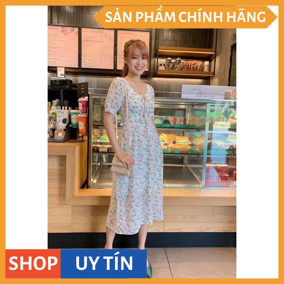 Đầm dự tiệc hoa liti cột nơ siêu dễ thương - sáng da thích hợp đi chơi, đi tiệc đi dạo phố - Thời trang VADA ( | BigBuy360 - bigbuy360.vn