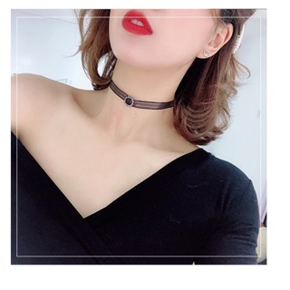 Vòng cổ ren đính đá phong cách hàn quốc