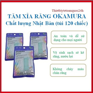 Tăm nhựa nha khoa Okamura nhật bản gói 120 chiếc