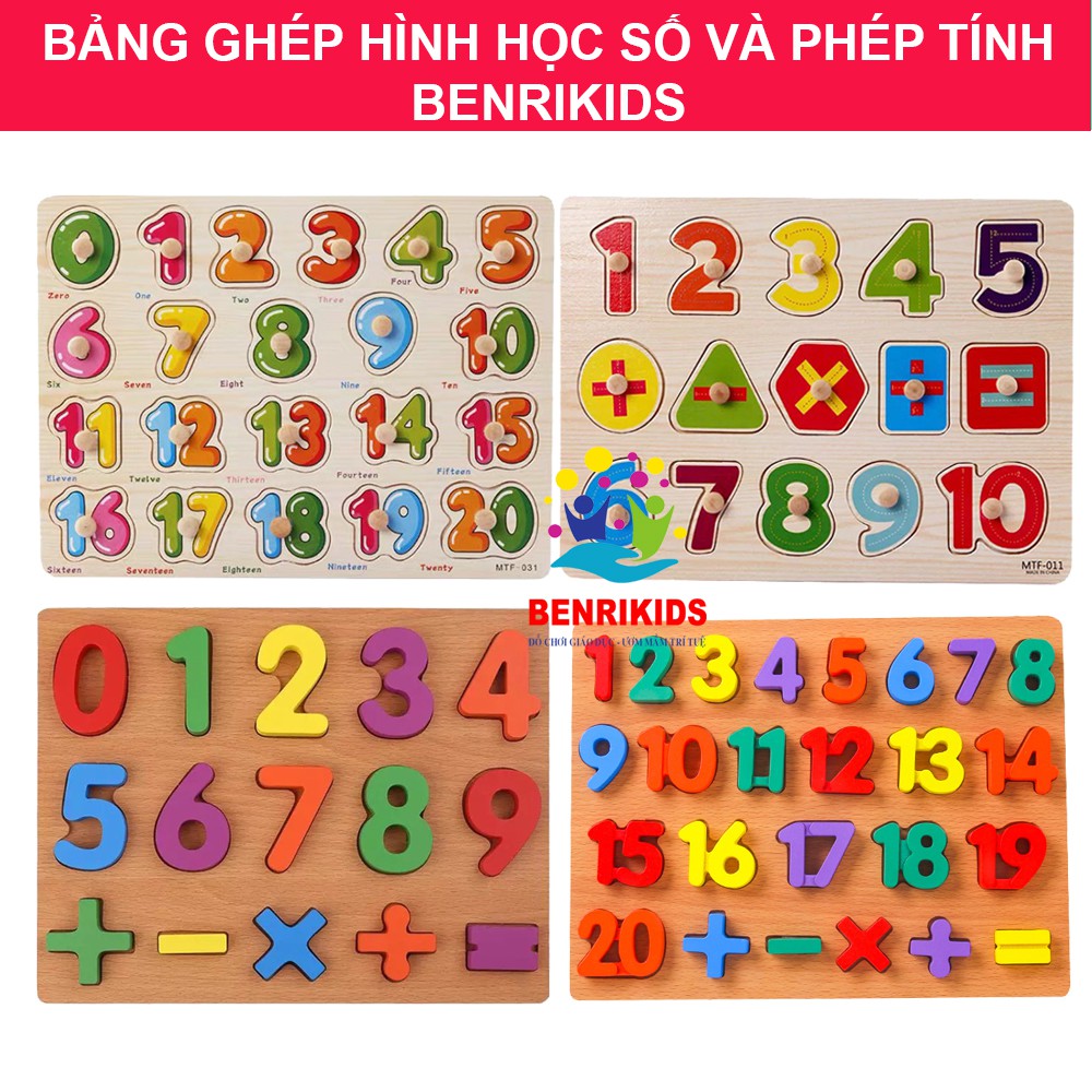 Đồ Chơi Gỗ Thông Minh Bảng Ghép Hình Cho Bé Học Đếm Và Học Toán