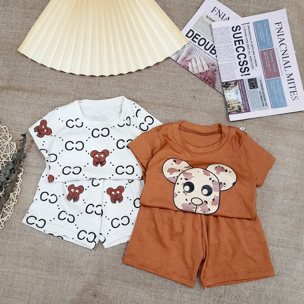 Đồ bộ bé trai và đồ bộ bé gái cho bé Từ 8 đên 19kg AM942 - Bộ quần áo trẻ em cộc tay TTR253