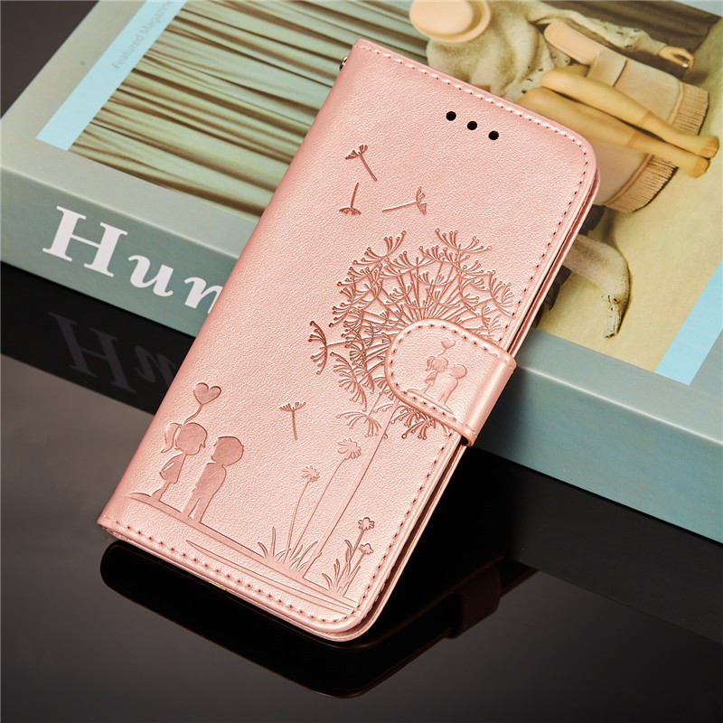 Bao Da Pu Họa Tiết Hoa Bồ Công Anh Thời Trang Cho Samsung Galaxy Note 20 Ultra Note 10 Lite Note 10+ Note 9 S10 Lite S20 Fe A7 2018 A750 wallet soft pu leather flip stand mobile phone holder case cover