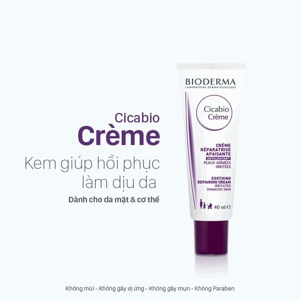 Kem phục hồi sửa chữa da tổn thương Bioderma Cicabio Crème - 40ml