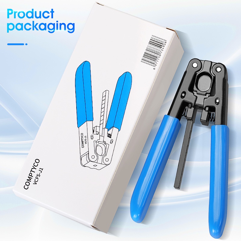 Công cụ tước dây quang Máy cắt dây cáp Kìm tuốt sợi quang cho dây cáp FTTH Tước dây màu xanh lam