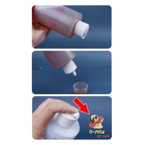 Lọ pha chia tỉ lệ sữa tắm giúp pha và lưu hương đều trên lông thú cưng tiết kiệm sữa tắm - OmonPet