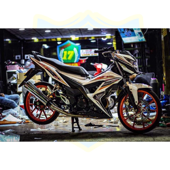 ( Quí khách vui lòng mang ra tiệm cho thợ dán ) Tem sonic 150 trắng