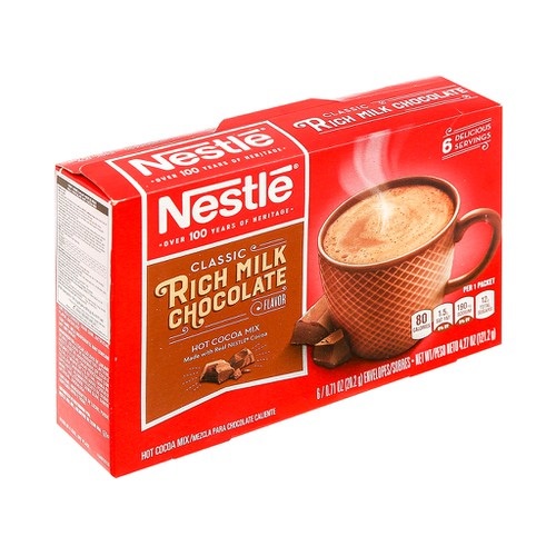 [SenXanh Emart] Bột cacao sữa Nestlé® Hot Cocoa Mix® hộp giấy 6x20,2g  - nhập khẩu Mỹ