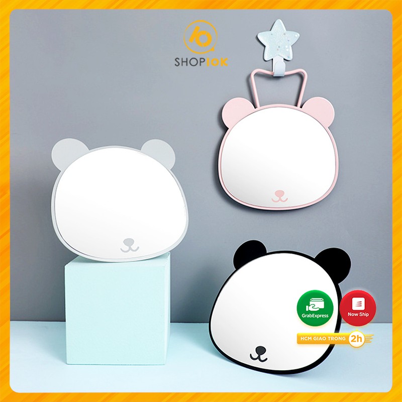 Gương đề bàn trang điểm hình thú cao cấp size 15x15cm