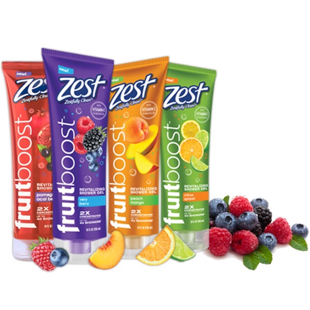 Sữa tắm Zest Fruitboost Revitalizing Shower Gel 295ml