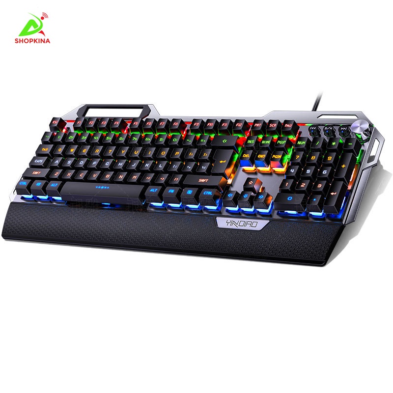 BÀN PHÍM CƠ Gaming CAO CẤP K100 FULL LED Có Kê Tay, Blue Switch Gõ Cực Đã Cho Laptop Máy Tính PC, Cổng USB