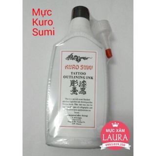 Mực xăm hình tattoo Nhật cổ Kuro Sumi 360ml lên màu cực đen