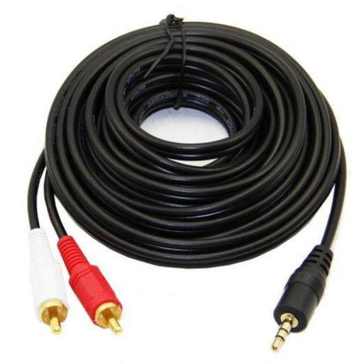 Dây cáp loa 1 ra 2, 5m từ đầu 3.5mm, Cáp chuyển đổi từ cổng Jack 3.5 mm sang cổng AV - sieuthipkgiare