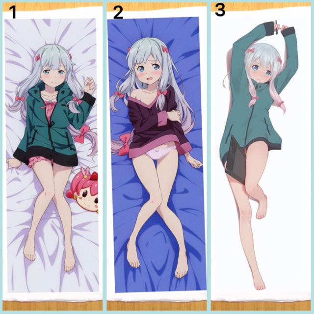 Gối ôm anime sagiri dài 40 x 1m ruột bông Hàn Quốc