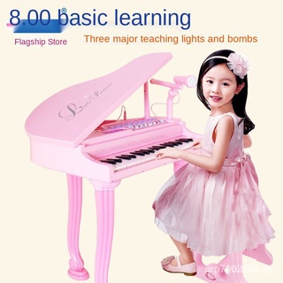 Đàn piano điện tử có thể sạc lại kèm micro dành cho các bé từ 1 đến 3 tuổi trở lên