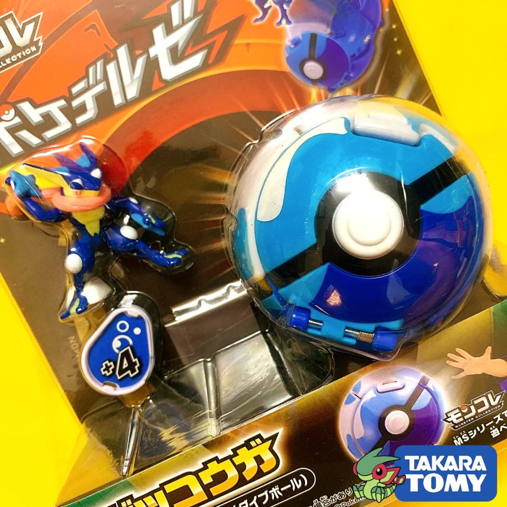 Mô hình Pokemon Pokedelze Greninja (Gekkouga) & bóng Dive Ball Takara TOMY Nhật - Standard