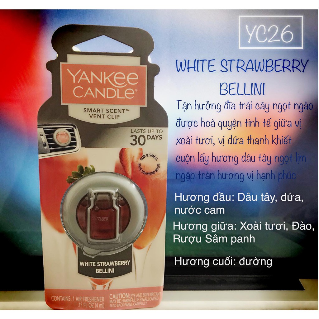 Nước hoa ô tô Yankee Candle ( YC23-YC27)