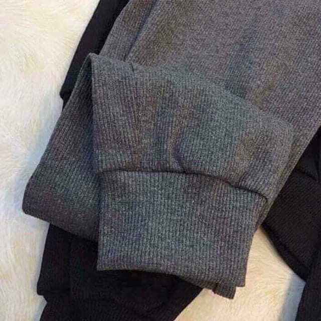 Quần Jogger len Tăm Nữ Cạp Cao Dày Siêu Ấm