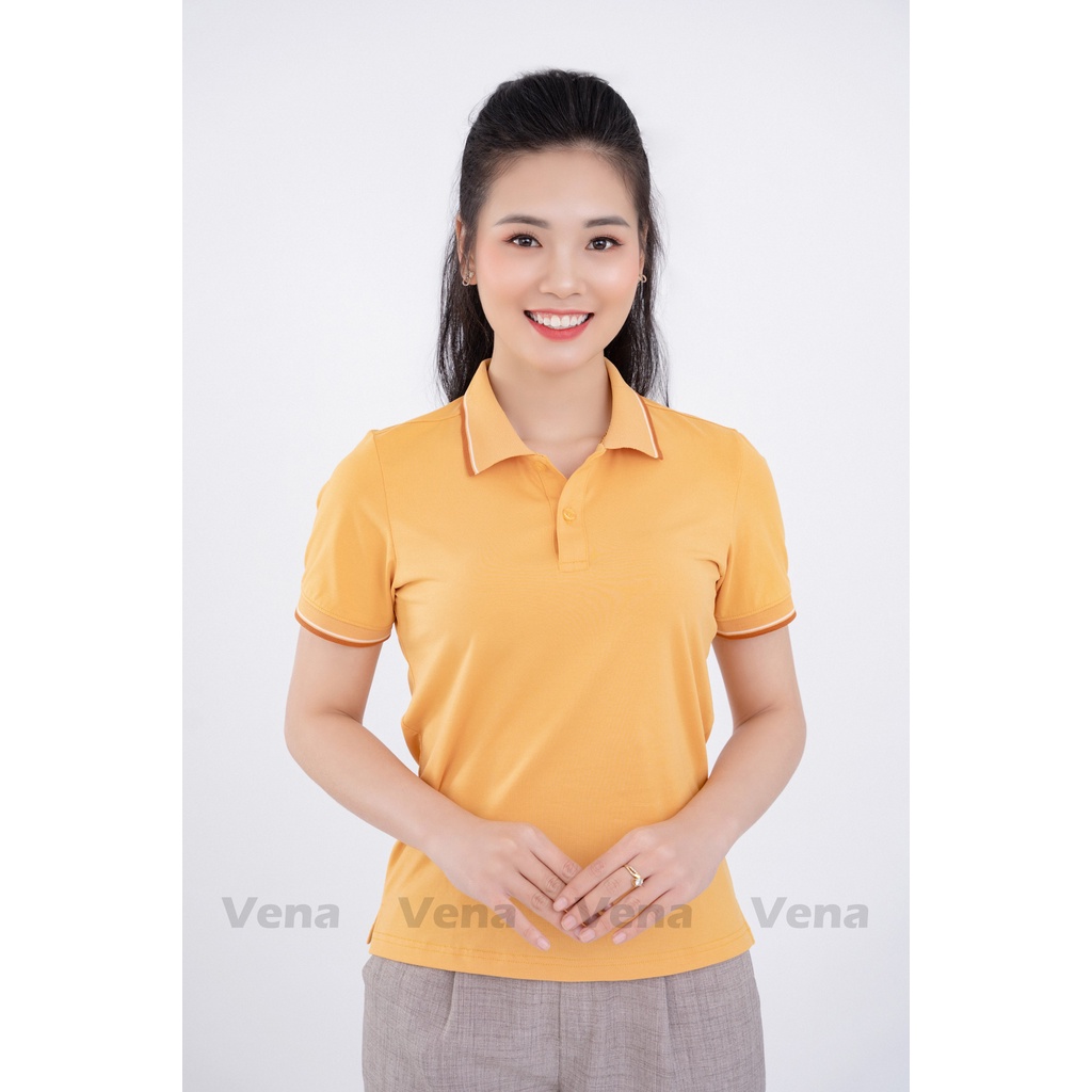 Áo Polo nữ cotton 100% Vena mềm mịn, chống nhăn