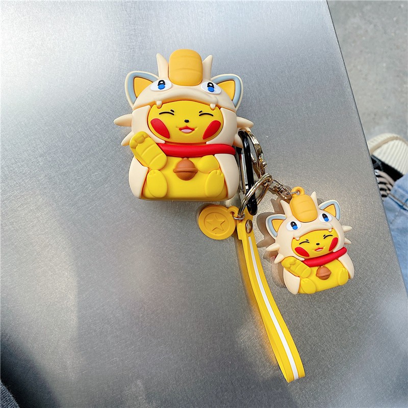 Bao airpod  vỏ airpod Pikachu vàng loại dầy chất lượng cao cho airpod 1/2/pro