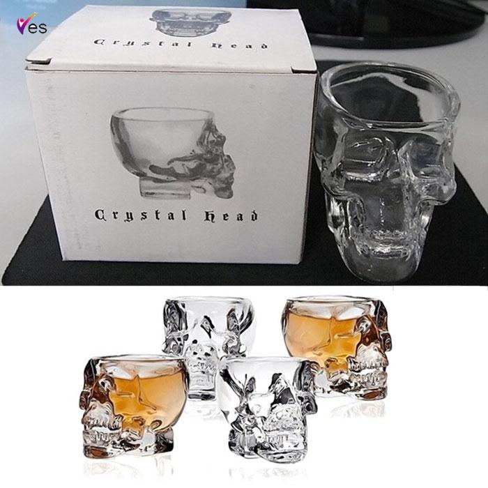 Vodka Skull Wine Glass 7.3*5.1*5.3cm Crystal Skull Wine Glass Household Supplies