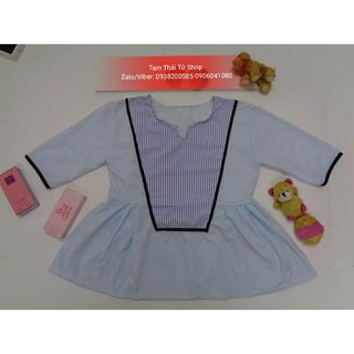 ÁO BABYDOLL PHỐI SỌC CỔ TRÒN